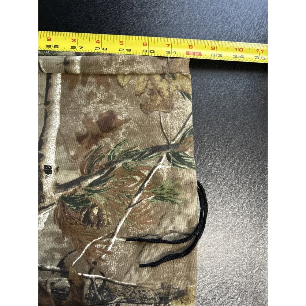 Realtree Men's 44 X 32 Cargo Hunting Pants Tie Hem 6 Pocket Cotton Blend Outdoor